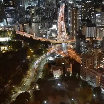 東京タワーから夜景を眺める